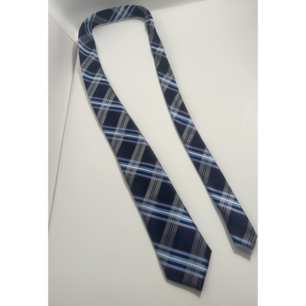 Van‎ Heusen Blue Black Gray White Men's Classic Striped Tie